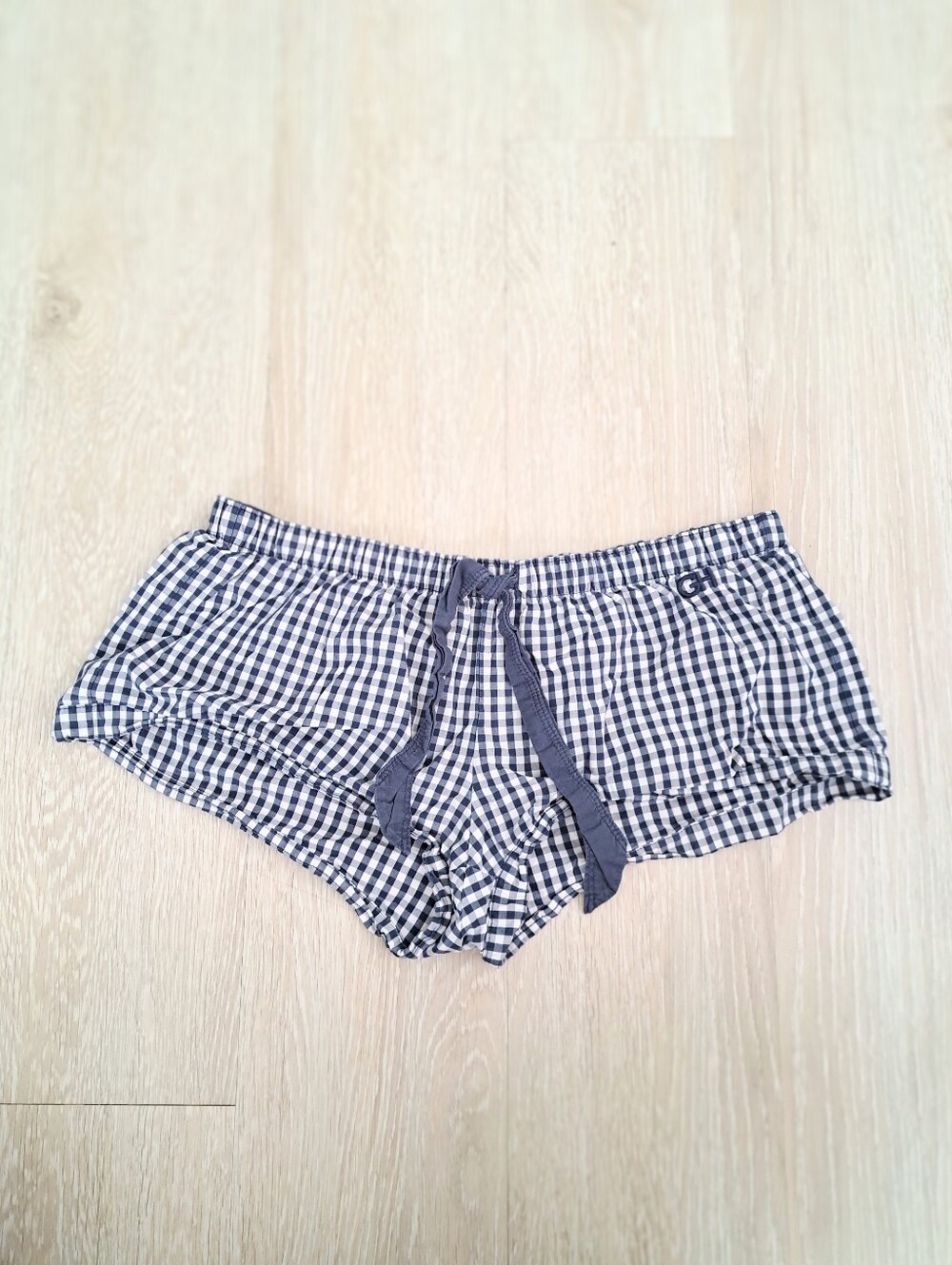 Gilly Hicks Navy & White Gingham Sleep Shorts Sz S